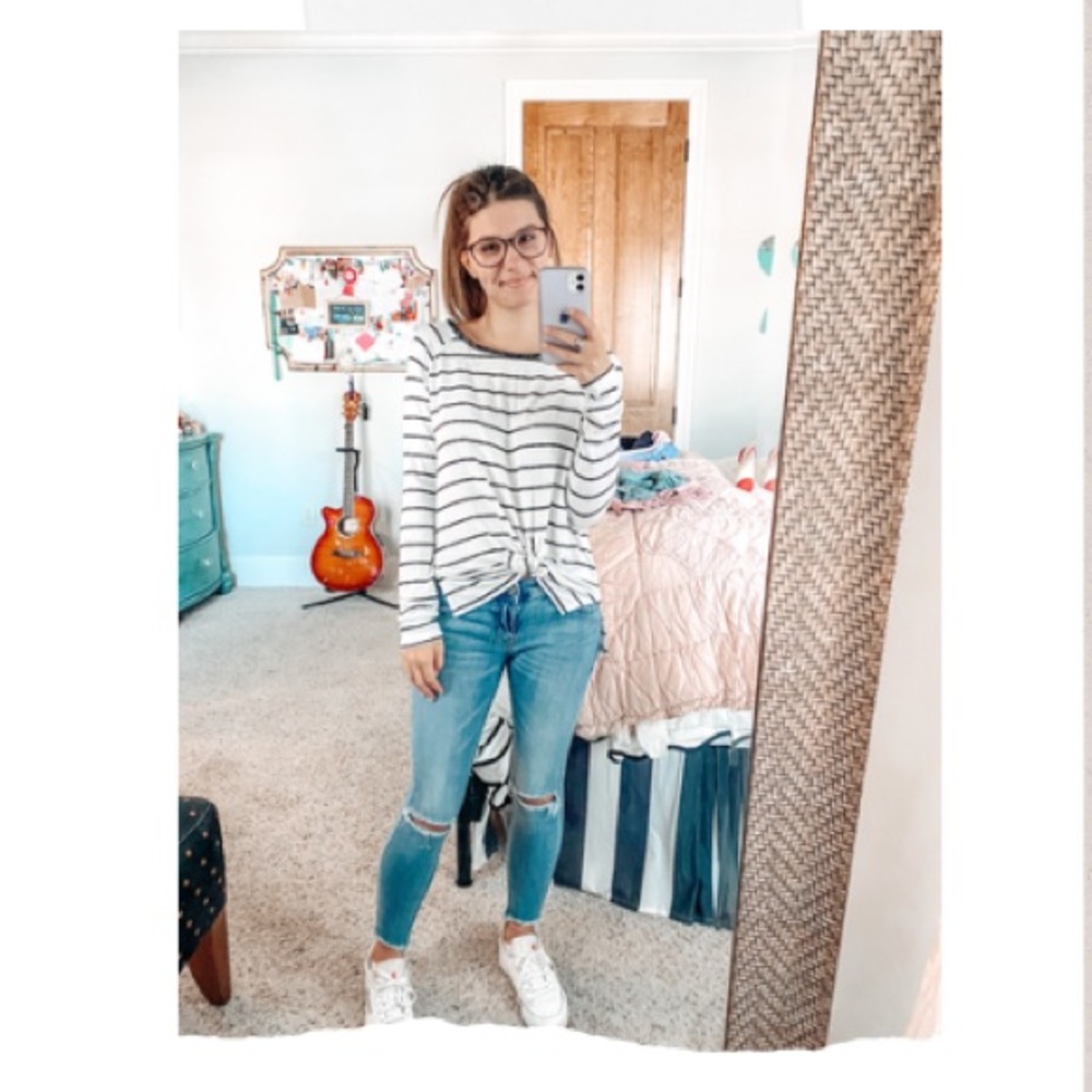 Striped long sleeve shirt
